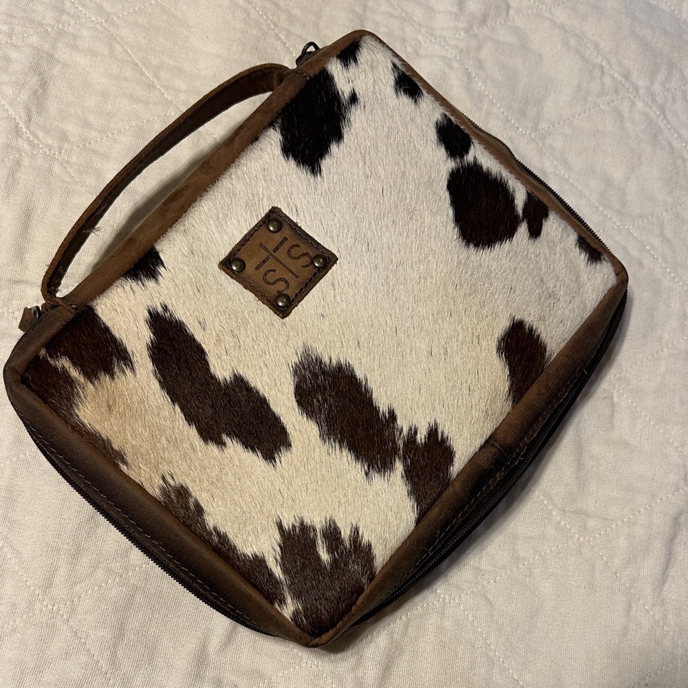 Cowhide Print Bible Bag